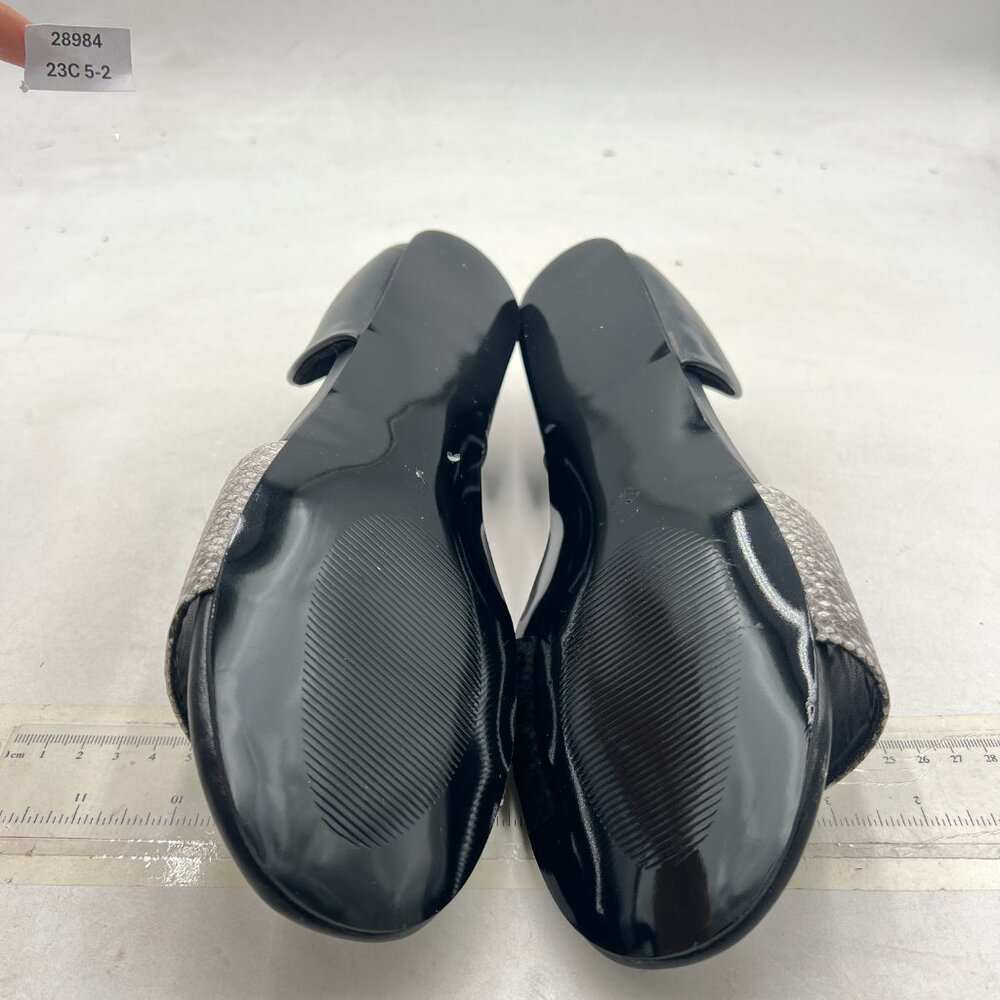 YDN Serpentine & Black Western Open Toe D'Orsay Casual Flat Sandals Slip on Shoe - Picture 7 of 8